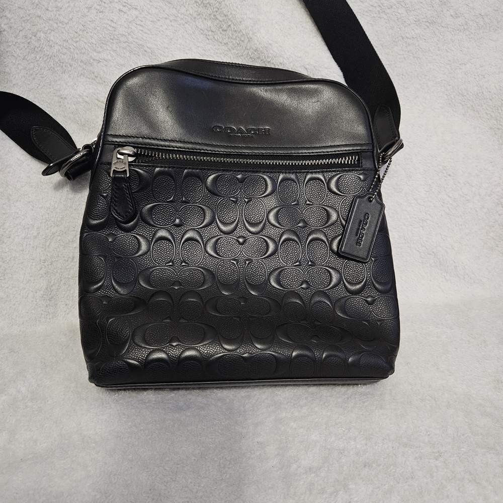 Coach Black Leather Men's Bag